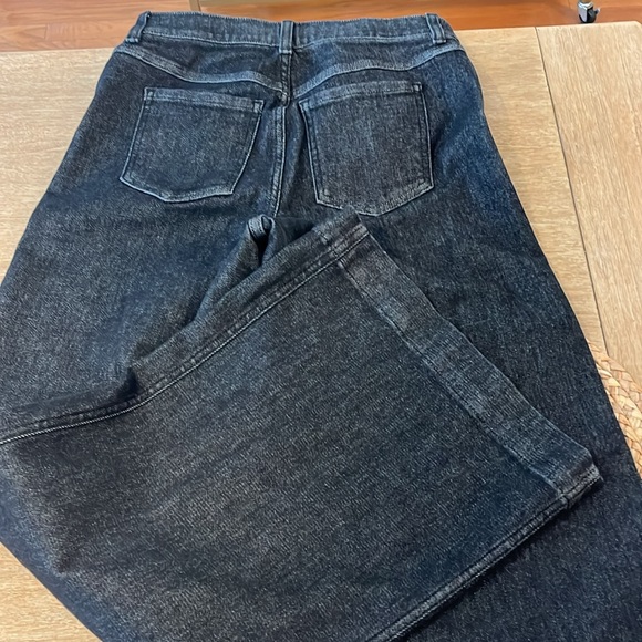 Spanx wide leg denim charcoal jeans NEIT Small Petit - Picture 6 of 6